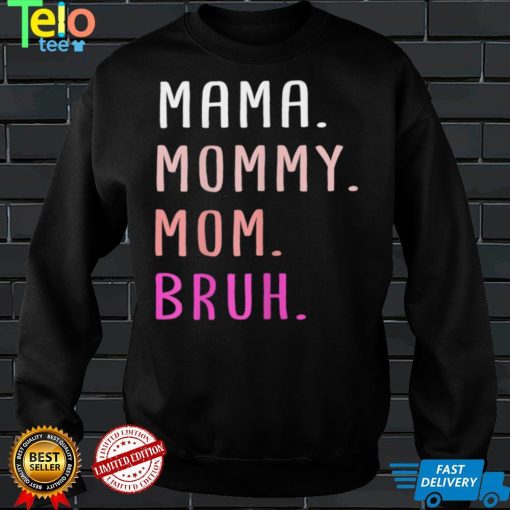 Womens Mama Mommy Mom Bruh Tee Leopard Mothers Day Funny T Shirt 1