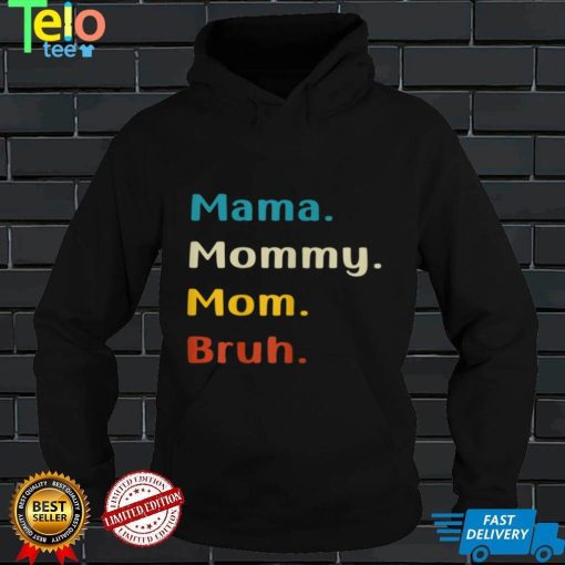 Womens Mama Mommy Mom Bruh Tee Leopard Mothers Day Funny T Shirt