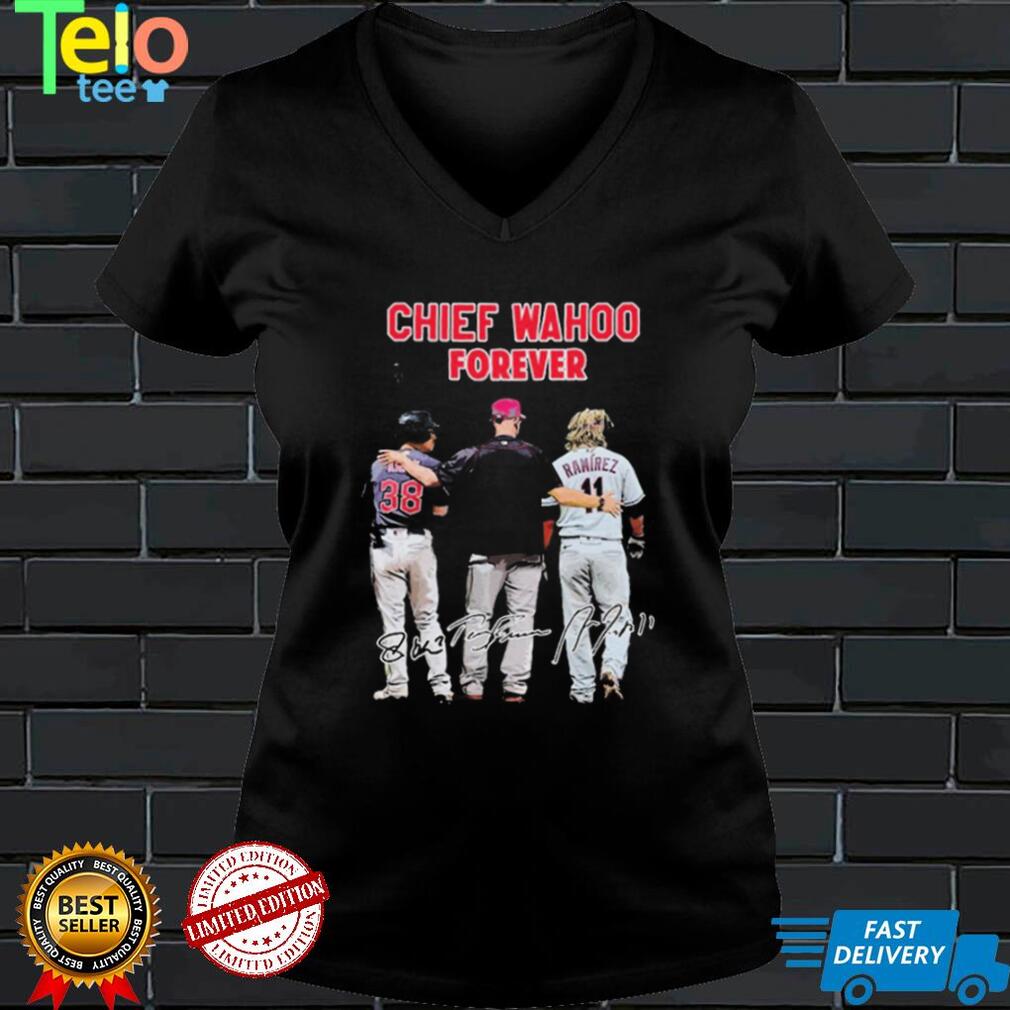 Cleveladn Guardians Chiefs Wahoo Forever Signautres Shirt