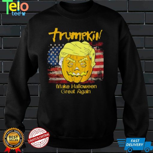 Pretty Trumpkin Funny Trump Halloween T Shirts US Vintage Flag MAGA