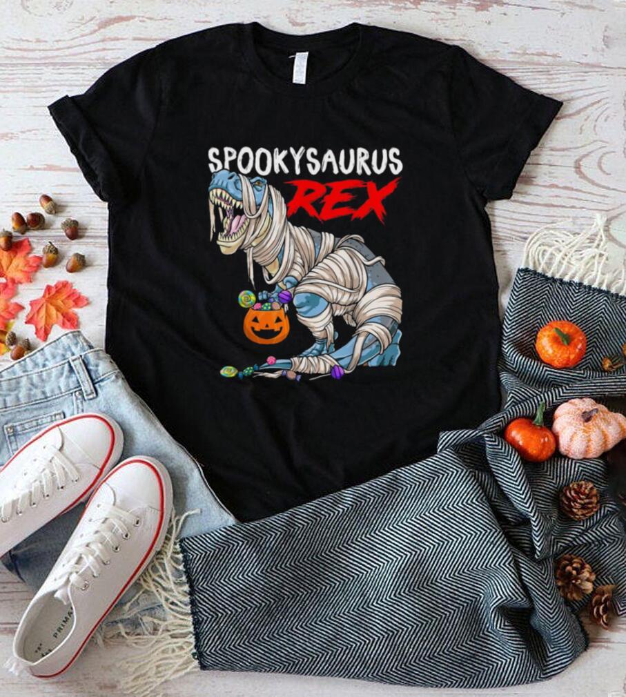 Spookysaurus Rex Scary Mummy Dinosaur T rex Halloween Shirt