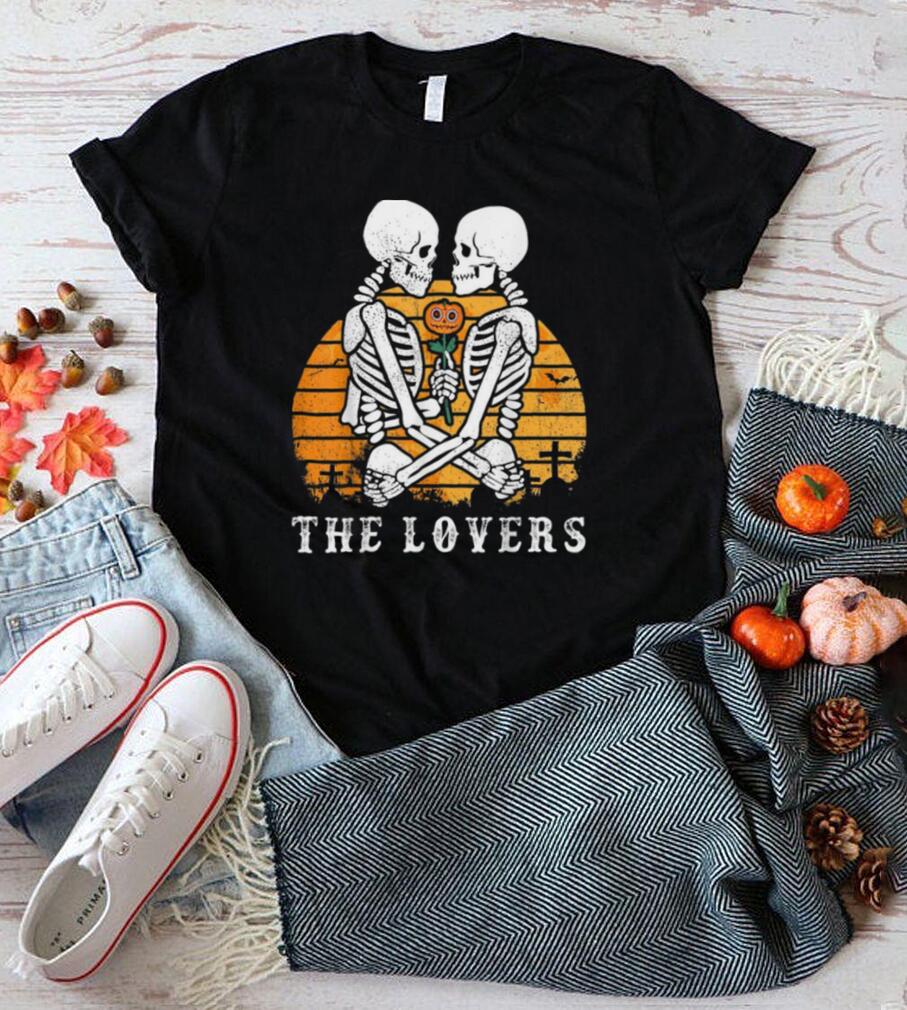 The Lovers Skeleton Horror Pumpkin Halloween Shirt