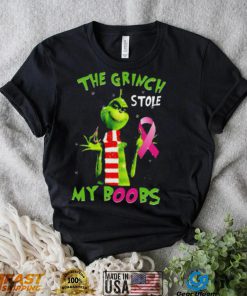 The Grinch stole my Boobs Breast Cancer Awareness Christmas shirt