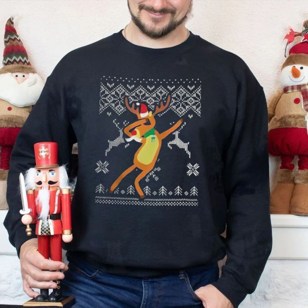 Dabbing Reindeer Ugly T Shirt Christmas Gift
