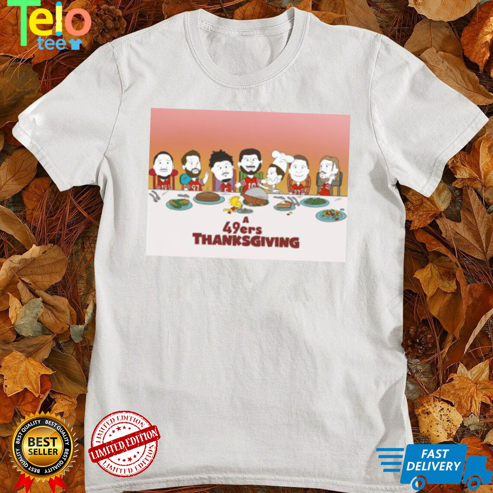 Original san francisco 49ers thanksgiving cartoon shirt