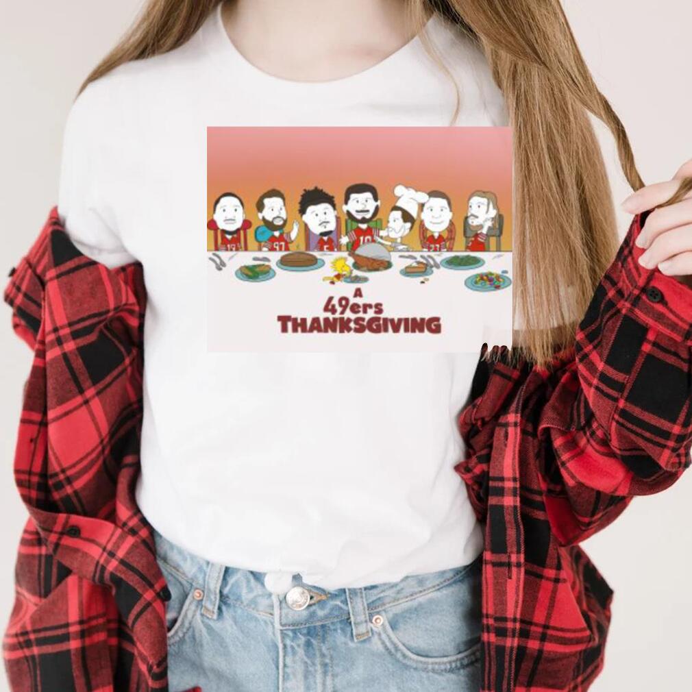 Original san francisco 49ers thanksgiving cartoon shirt