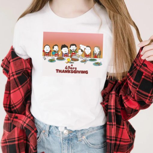 Original san francisco 49ers thanksgiving cartoon shirt
