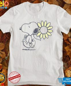 Peanuts Snoopy Pink Daisy Flower T Shirt