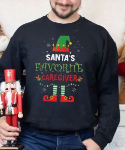 Santa’s favorite caregiver Elf Merry Christmas 2022 T shirt