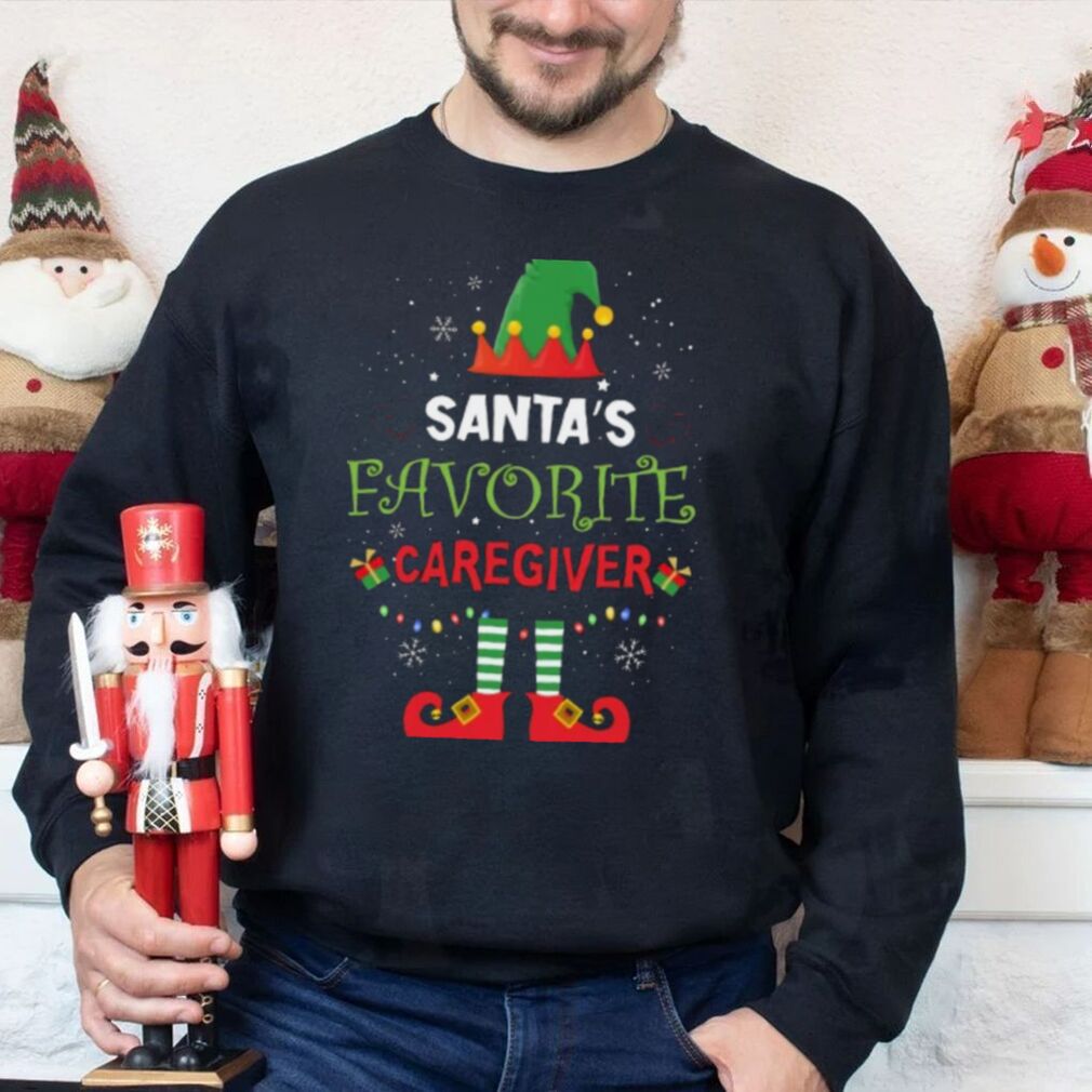 Santa’s favorite caregiver Elf Merry Christmas 2022 T shirt