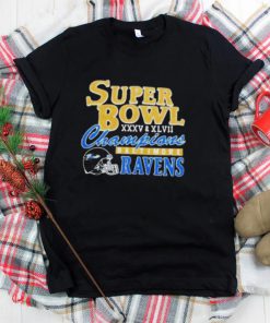 Baltimore ravens super bowl xxxv & xlvii champions shirt