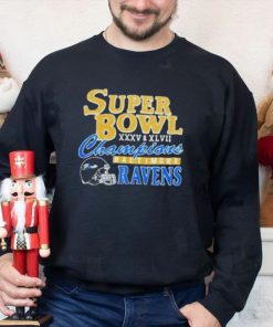 Baltimore ravens super bowl xxxv & xlvii champions shirt