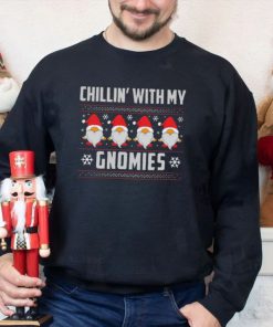 Chillin with my gnomies matching family Christmas gnome ugly Christmas sweater
