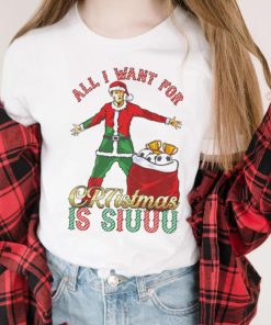 Cristiano Ronaldo All I want for CR7istmas is SIUUU Christmas shirt