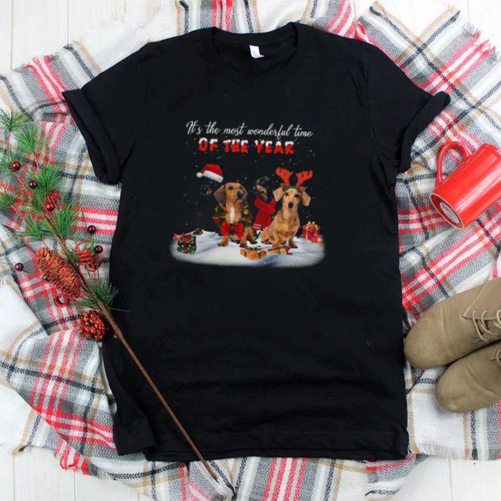 Dachshunds It’s The Most Wonderful Time Of The Year Merry Christmas Gift shirt