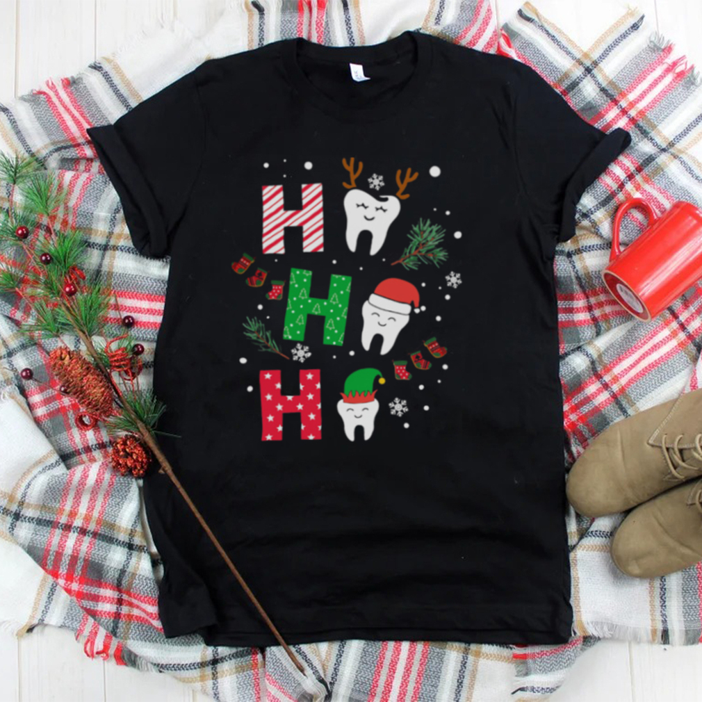 Dental Ho Ho Ho Reindeer Santa Elf Merry Christmas shirt