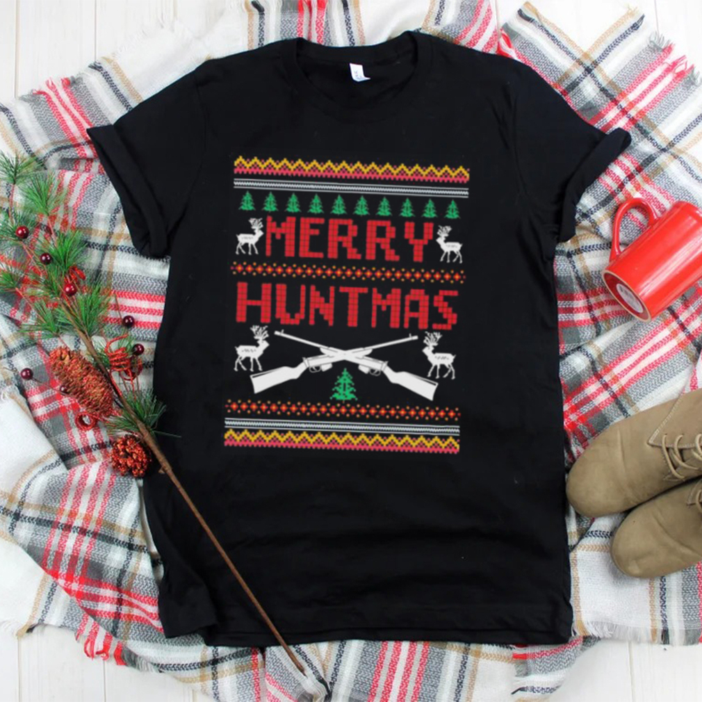 Guns hunting merry huntmas ugly Christmas sweater