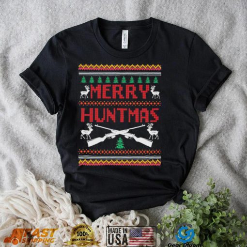 Guns hunting merry huntmas ugly Christmas sweater
