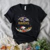 Santa Snoopy and Charlie Brown Baltimore Ravens 2022 merry christmas shirt