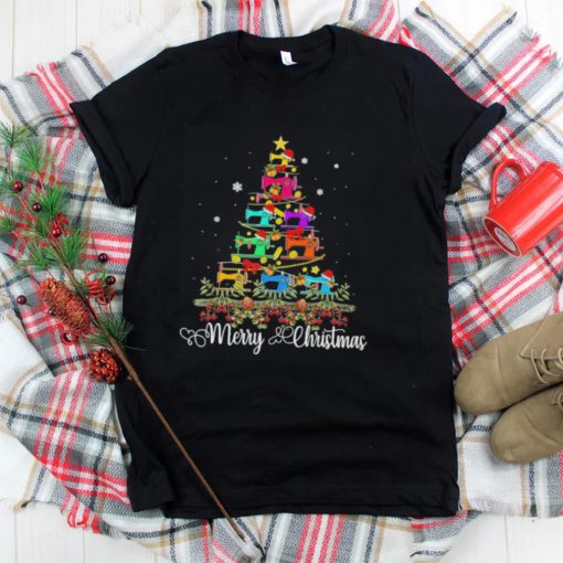 Merry Christmas sewing machine Christmas tree sweater