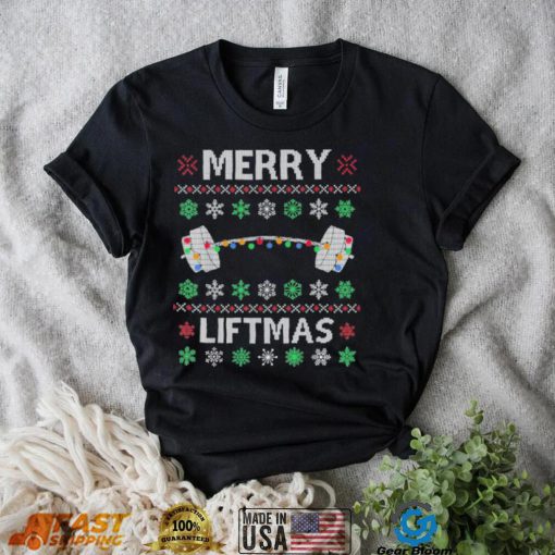 Merry liftmas gym workout fitness 2023 ugly Christmas shirt
