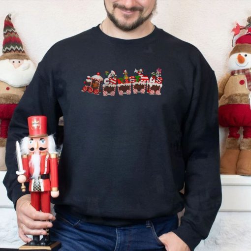 Mickey Christmas Gingerbread Train Sweatshirt Gift For Disney Fan