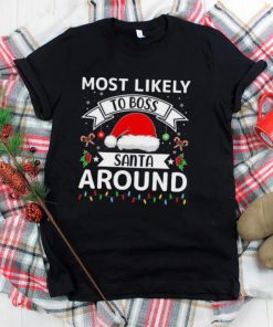 Most Likely To Boss Santa Around Christmas Lights Sweater