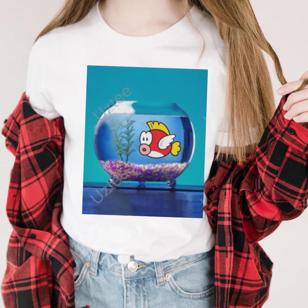 Nintendo Mario cheep cheep fish bowl t shirt