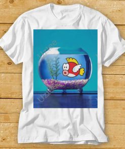 Nintendo Mario cheep cheep fish bowl t shirt