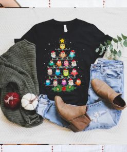 Owl Christmas tree lights xmas pajama gifts for owl lovers ugly Christmas sweater