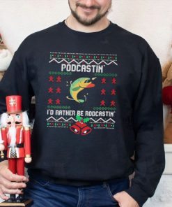 PoDcastin’ I’d rather be roDcastin’ ugly Christmas sweater