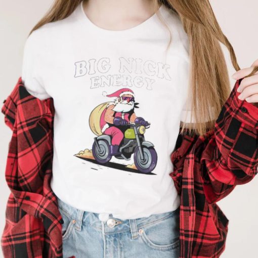 Santa Claus riding bike big nick energy shirt