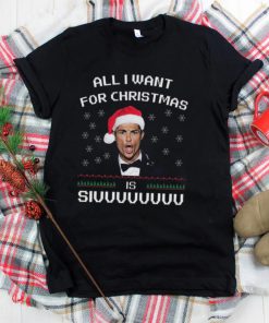 Santa Cristiano Ronaldo All I Want For Christmas Is Siuuu Ugly Christmas Sweater