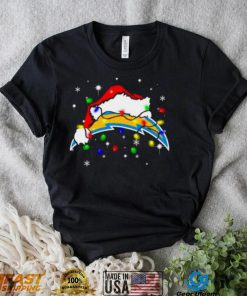 Santa Los Angeles Chargers Logo Lights Christmas shirt