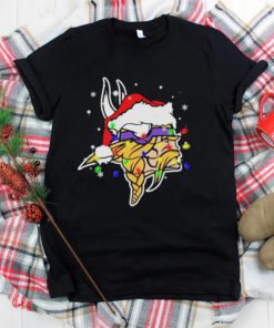 Santa Minnesota Vikings Logo Lights Christmas shirt