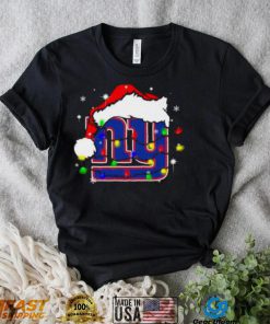 Santa New York Giants Logo Lights Christmas Sweater