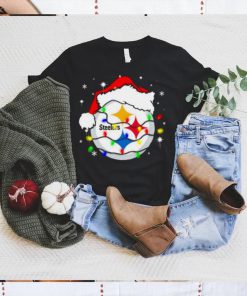 Santa Pittsburgh Steelers Logo Lights Christmas shirt