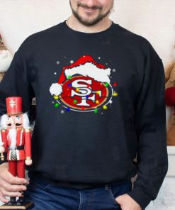 Santa San Francisco 49ers Logo Lights Christmas shirt