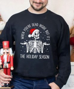 Santa Skeleton when you’re dead inside but it’s the holiday season Christmas sweater