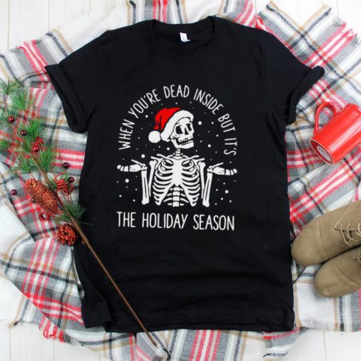 Santa Skeleton when you’re dead inside but it’s the holiday season Christmas sweater