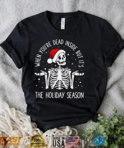 Santa Skeleton when you’re dead inside but it’s the holiday season Christmas sweater