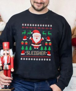 Sleigher Santa Claus 2022 merry ugly christmas sweater
