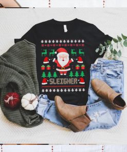 Sleigher Santa Claus 2022 merry ugly christmas sweater