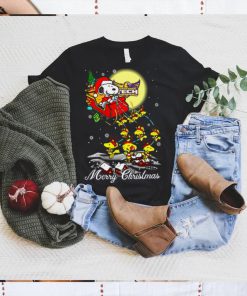 Tennessee Tech Golden Eagles Santa Claus With Sleigh And Snoopy Christmas Sweatshirt