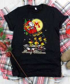 VMI Keydets Santa Claus With Sleigh And Snoopy Christmas Sweatshirt