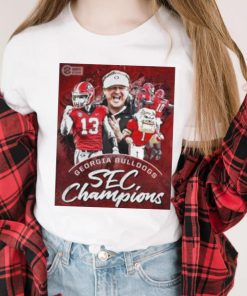 georgia bulldogs 2022 sec champions poster t shirt t shirt