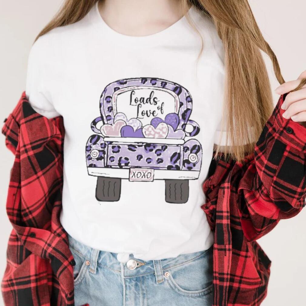 loads of love valentine truck hearts t shirt t shirt