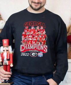 2022 Georgia Bulldogs Champions Peach Bowl football shirt